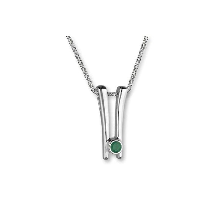 Ortak Sterling Silver Emerald Pendant