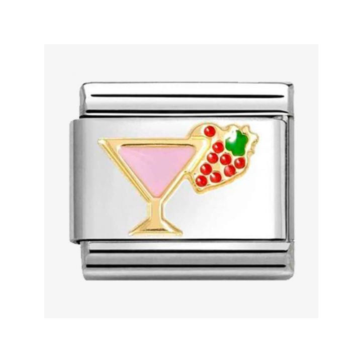 Nomination Gold Pink Cocktail Charm