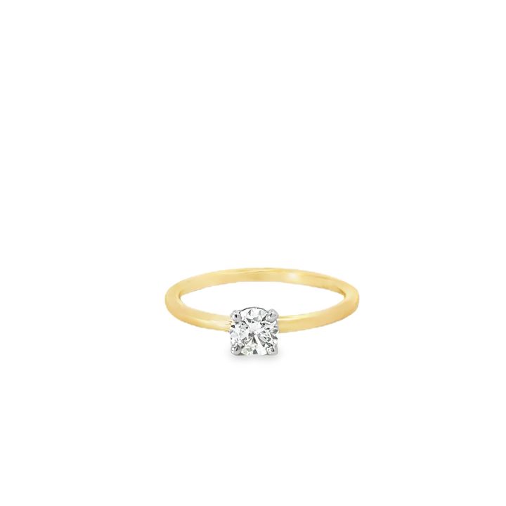 18ct Yellow Gold & Platinum 0.40ct Diamond Ring