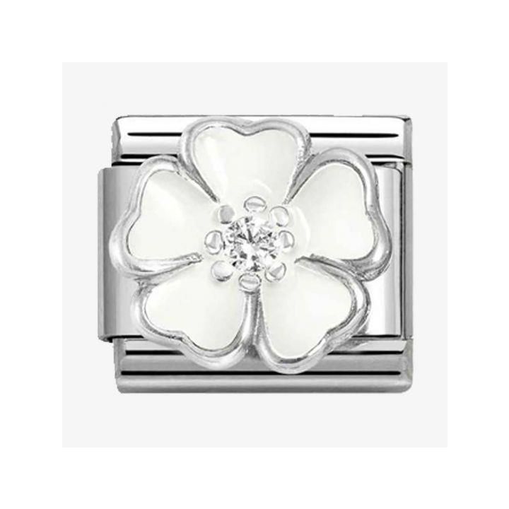 Nomination White Flower Charm