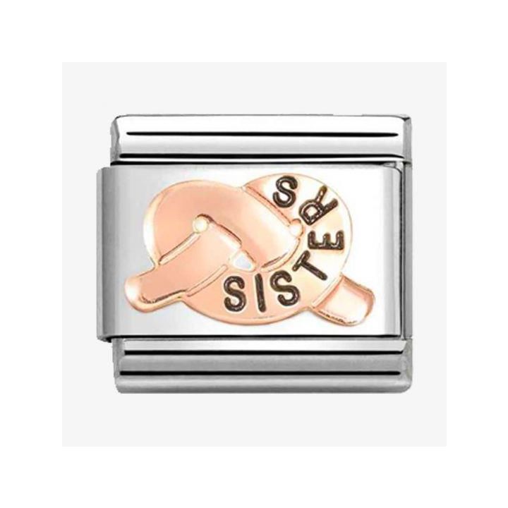 Nomination Rose Gold Sisters Promise Knot Charm