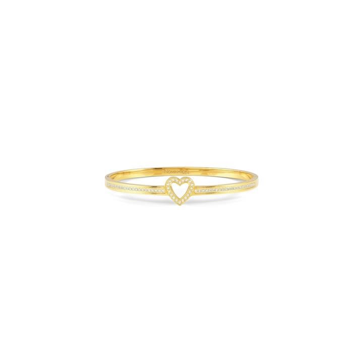 Nomination Gold Plated Heart Bangle Large