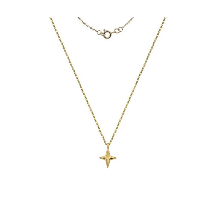 9ct Yellow Gold Beaded Star Pendant