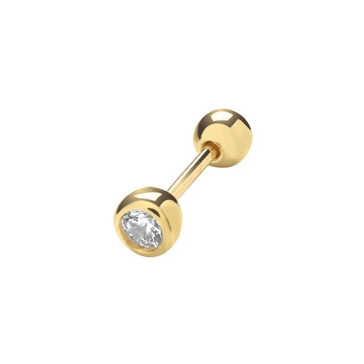 9ct Yellow Gold Cubic Zirconia Cartilage Earring
