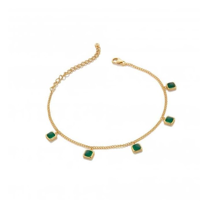 Hot Diamonds Green Agate Bracelet