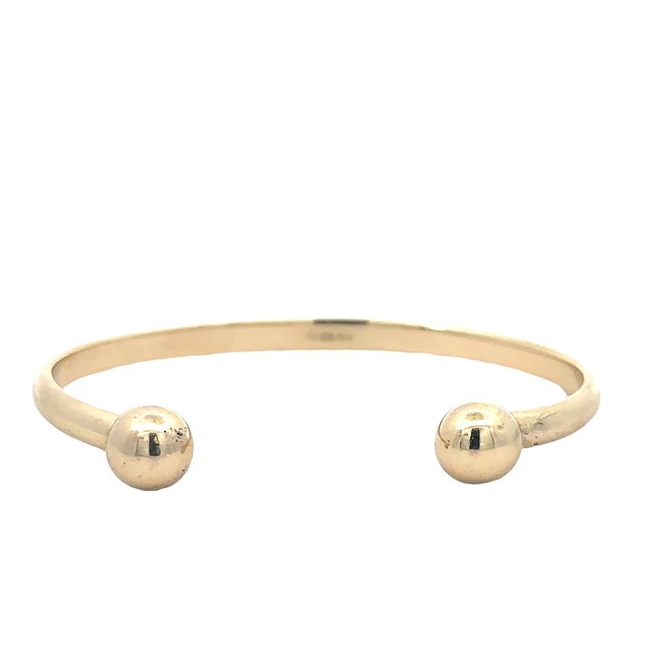 Pre Owned 9ct Yellow Gold Torque Bangle