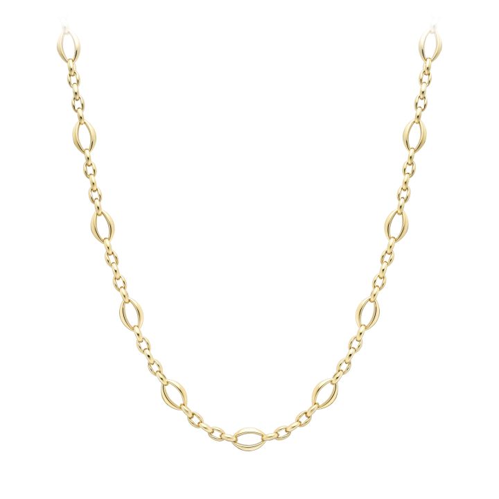 9ct Yellow Gold Open Oval Necklace