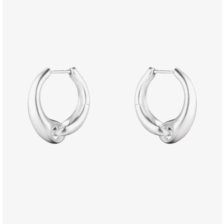 Georg Jensen Silver Reflect Large Earhoops