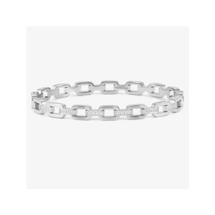 Nomination Pretty Bangles Square Link Cubic Zirconia Bangle S