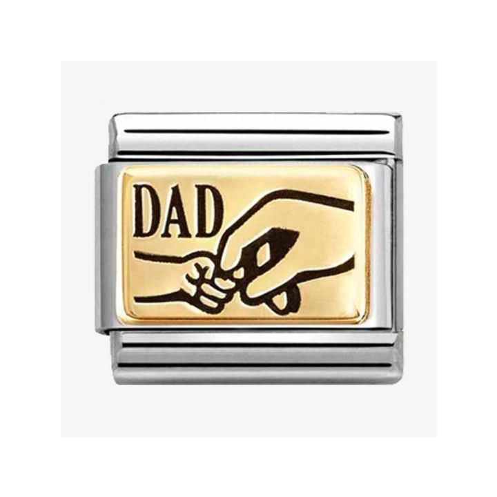 Nomination Gold Dad Holding Hands Charm