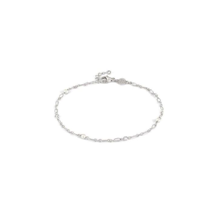 Nomination Anklet With Pearls And Cubic Zirconia