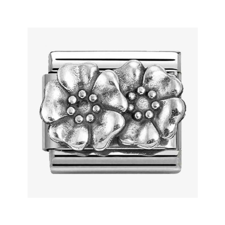 Nomination Oxidised Double Flower Charm