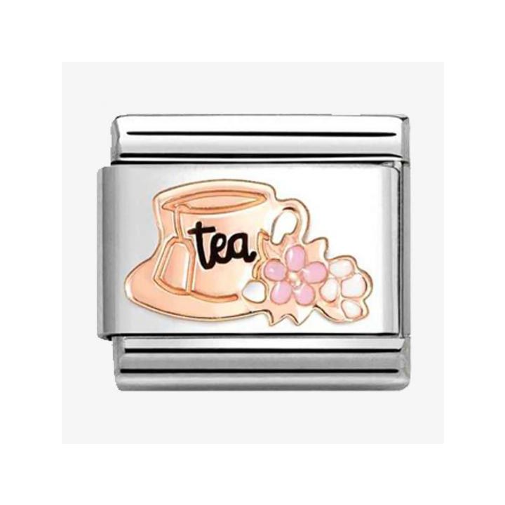 Nomination Rose Gold Flower Tea Cup Charm