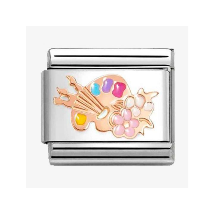 Nomination Rose Gold Artists Paint Palette Charm