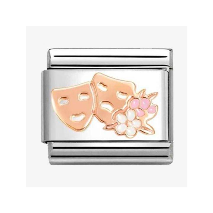 Nomination Rose Gold Theatre Masks Charm