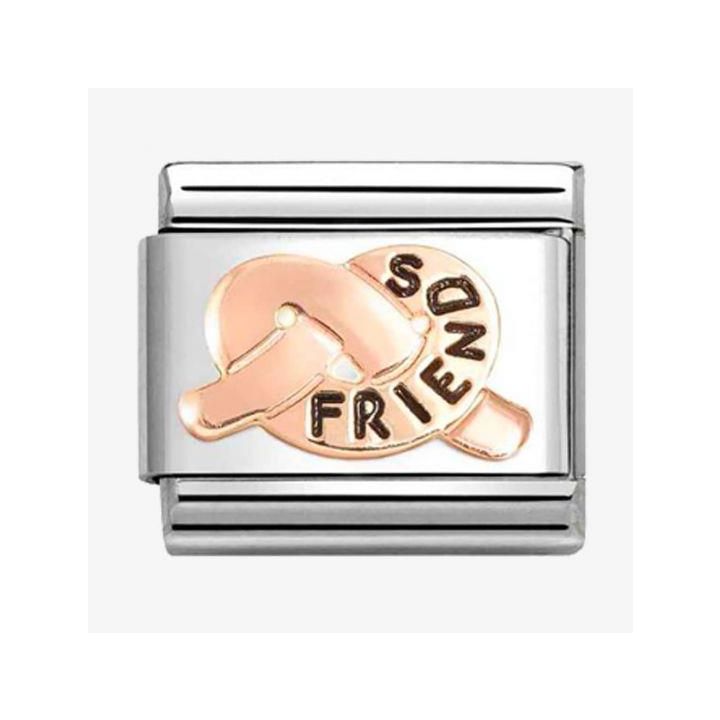 Nomination Rose Gold Friends Promise Knot Charm