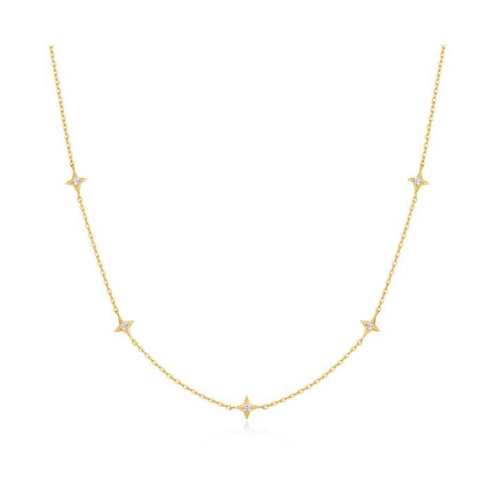 Ania Haie Gold Plated Stars Station Necklace
