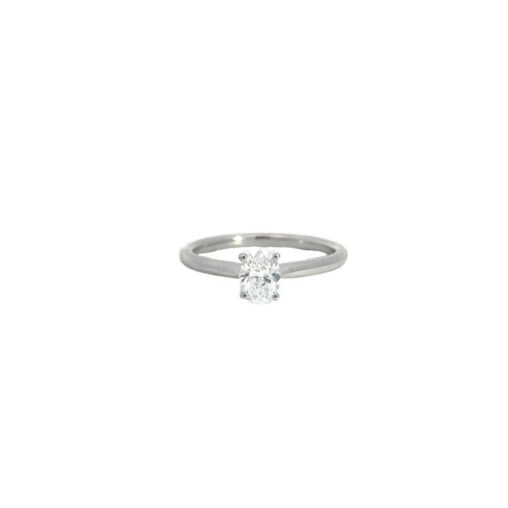 Platinum 0.60ct Oval Diamond Ring