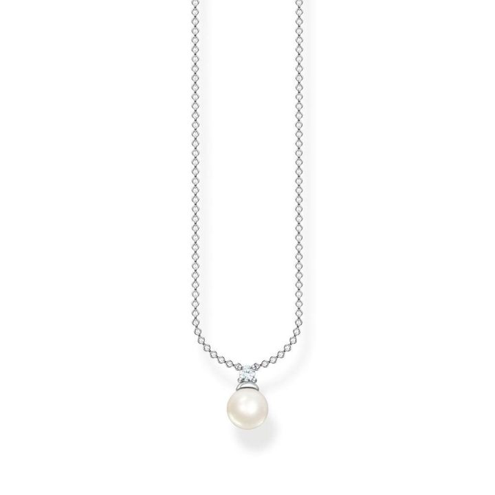 Thomas Sabo Sterling Silver Delicate Pearl Necklace