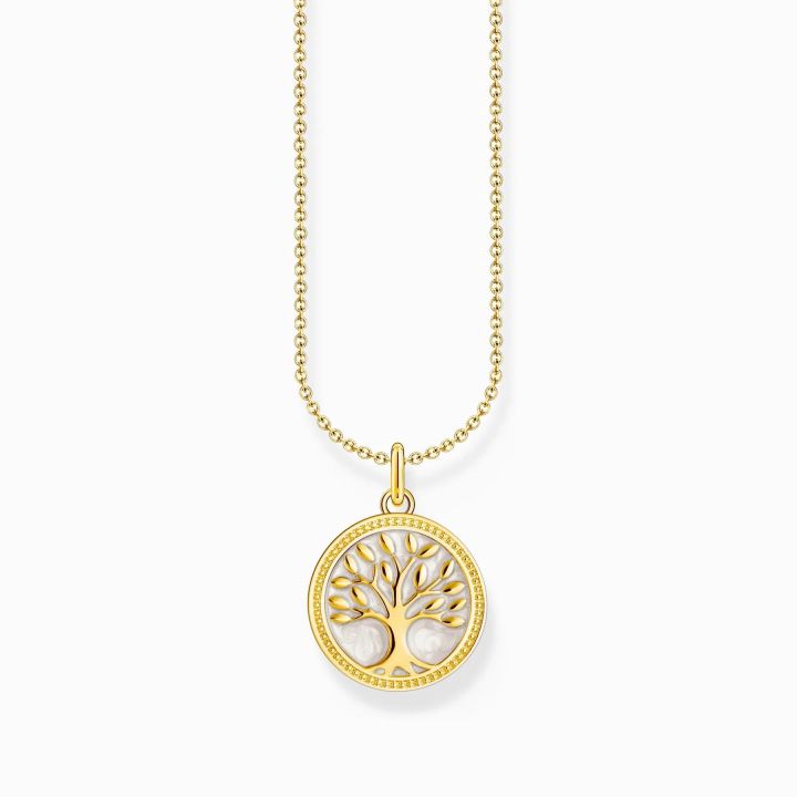 Thomas Sabo Gold Plated Tree Of Love Enamel Necklace