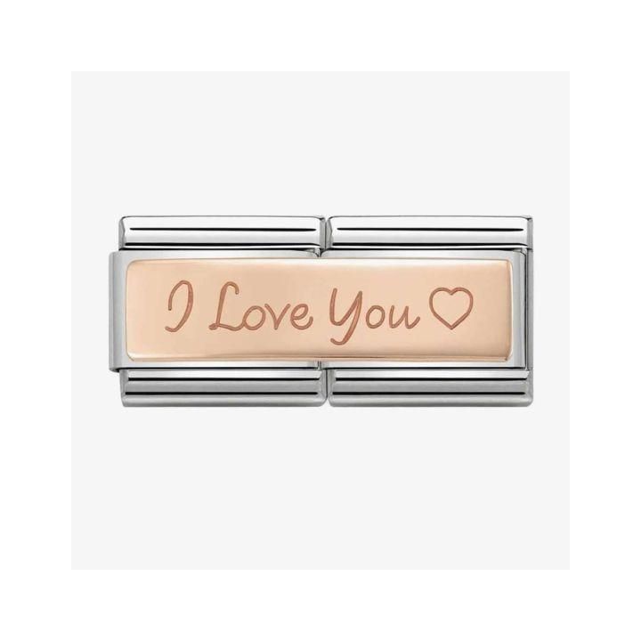 Nomination Classic Rose Gold Double I Love You Charm