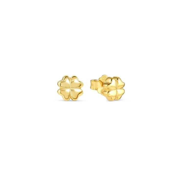 Nomination Gold Plated Four Leaf Clover Stud Earrings