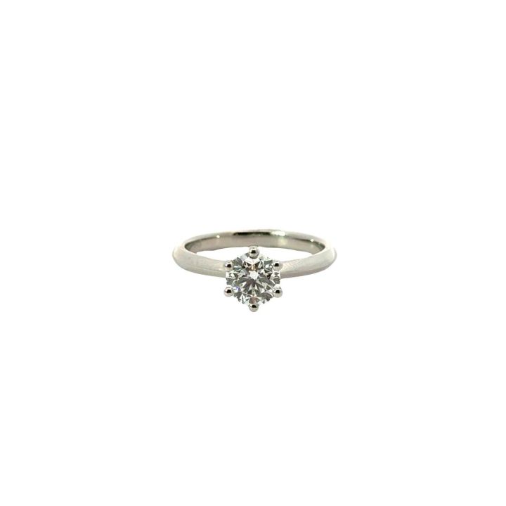 Platinum 1.01ct Round Brilliant Cut Diamond Ring