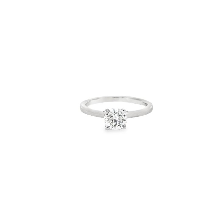 Platinum 0.80ct Round Brilliant Cut Diamond Ring