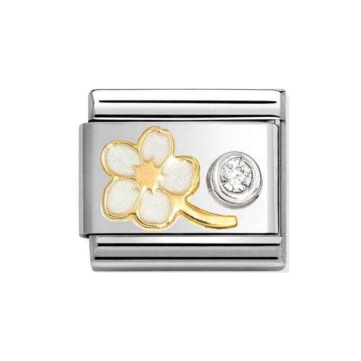 Nomination Classic Composable Gold Myosotis Flower Charm