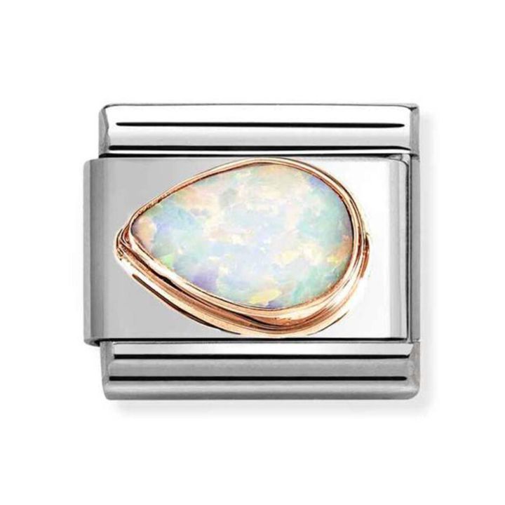 Nomination Classic Composable Rose Gold Opal Left
