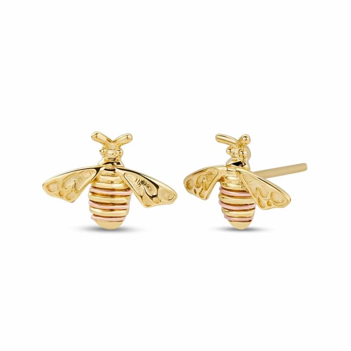 Clogau 9ct Gold Honey Bee Earrings