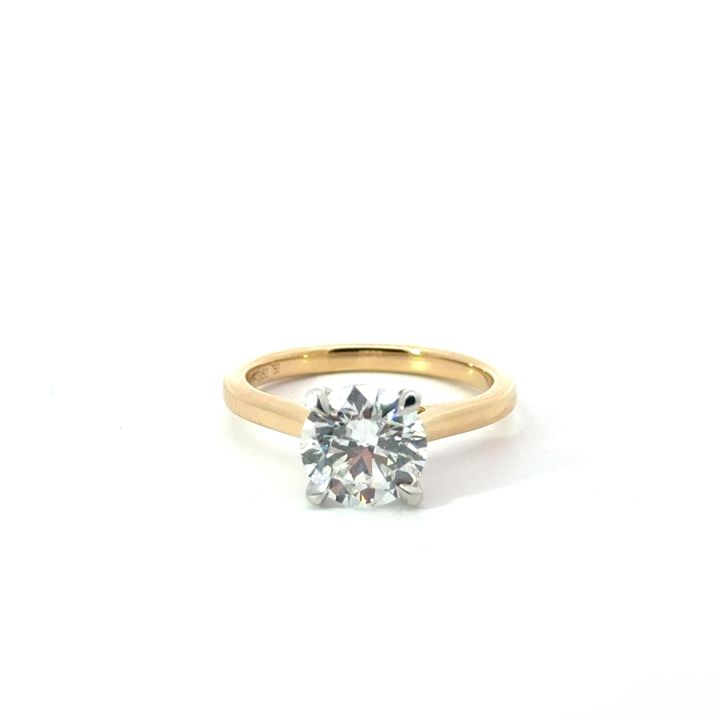 Lab Grown Diamond 18ct Yellow Gold & Platinum 2.02ct Ring