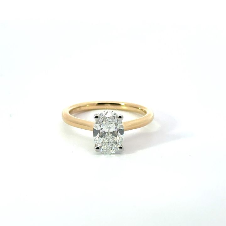 Lab Grown 1.51ct Oval Diamond Ring