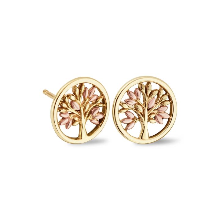 Clogau 9ct Yellow Gold Tree of Life Stud Earrings