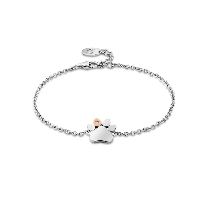 Clogau Silver Paw Print Bracelet