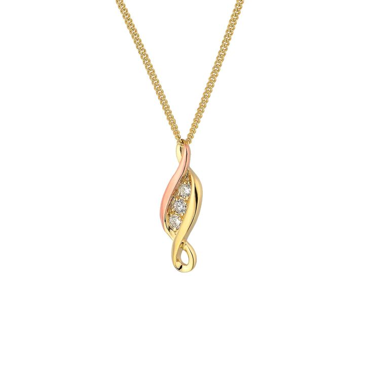 Clogau Past Present and Future Gold & Diamond Pendant