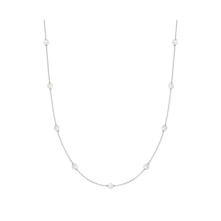 Ania Haie Silver Pearl Station Necklace