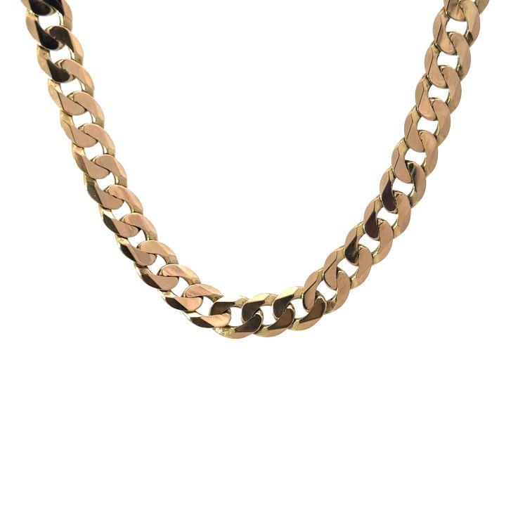 Preowned 9ct Yellow Gold 45cm Heavy Curb Chain