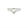 18ct White Gold Diamond Wishbone Ring