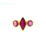 18ct Yellow Gold Three Stone Ruby Ring