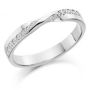 9ct White Gold Diamond Twist Wedding Ring