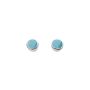 Dew Silver Turquoise Stud Earrings