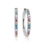 Sif Jakobs Sterling Silver Ellera Multi Coloured Hoop Earrings