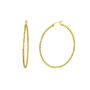 Mantra Gold Plated Diamond Cut 45mm Hoop Earrings