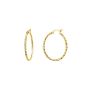 Mantra Gold Plated 15mm Twist Hoop Earrings