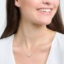 Thomas Sabo Sterling Silver Curved Cubic Zirconia Necklace