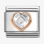 Nomination Classic Rose Gold Cubic Zirconia Heart Charm