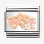 Nomination Rose Gold Theatre Masks Charm