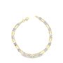 9ct Yellow & White Gold Open Link Bracelet