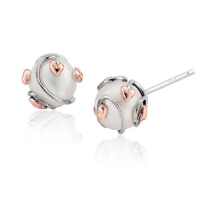 Clogau Tree of Life Caged Pearl Stud Earrings